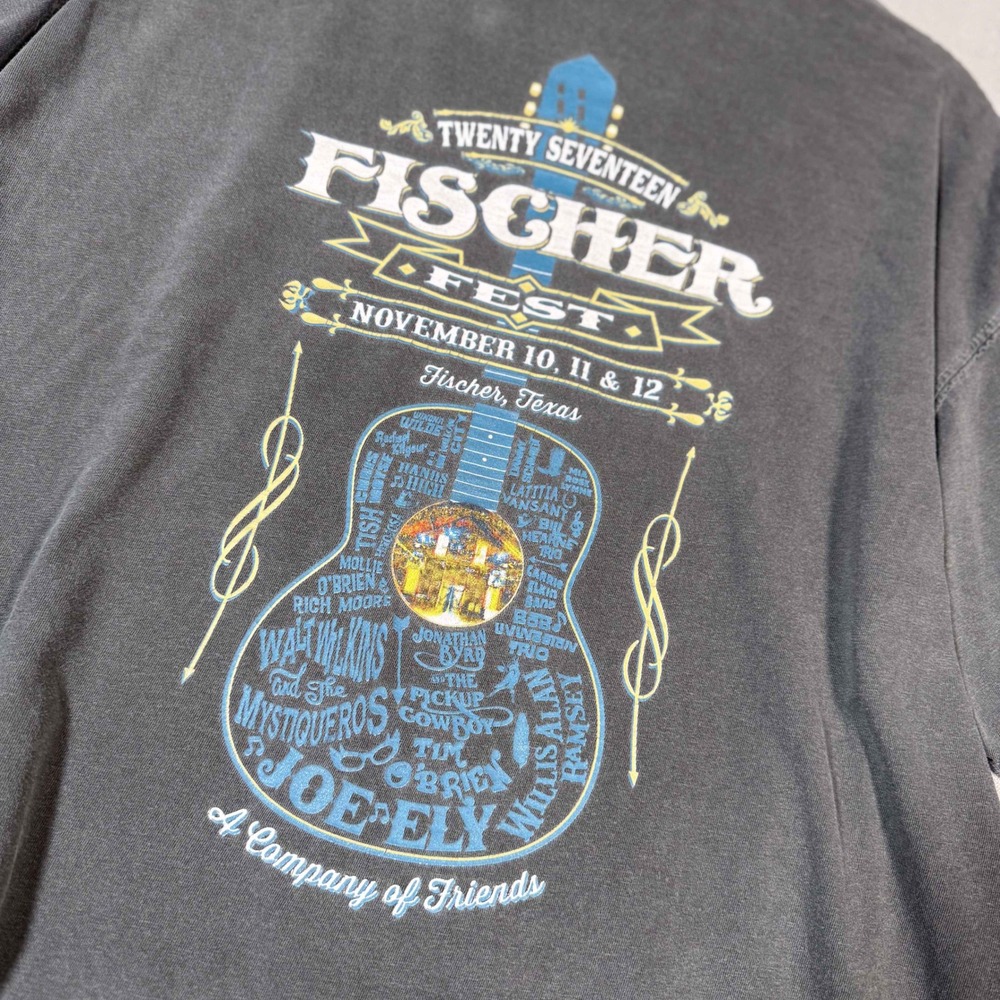Comfort Colors Fischer Fest 2017 Graphic Tee Faded Black Mens Large